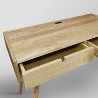 Table de toilette en bois de chêne de style coréen, luxueuse, esthétique, au design délicat et pratique. Fabriqué au Vietnam