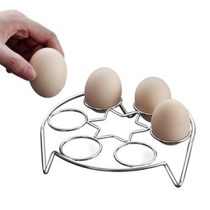 Vintage French White Wire Egg Holder Stand Metal Organizer For Fresh Eggs & Farmhouse Kitchen & Home Decoration Organizer - Product Image 2