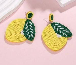 Pendientes de sandía hechos a mano con bordado de cuentas, diseño de fruta colorido, joyería de moda de verano, venta al por mayor, tamaño personalizado - Product Image 2