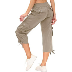 Shorts Capri pour femmes, séchage rapide, tissu extensible doux, taille élastique, décontracté, voyage, plage, activités de plein air, fabricant - Product Image 2