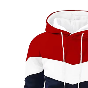 Sudadera con Capucha de Felpa para Gimnasio, 100% Poliéster, de Buena Calidad, Corte Holgado, Diseño de Bloques de Color en Contraste, Ropa Deportiva - Product Image 3