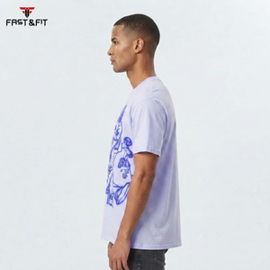 High Quality Oversize Gym T-Shirts Custom Print Logo 100% Cotton Worsted Fabric Screen Printed Anti-Pilling - Product Image 6