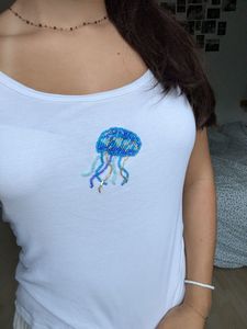 Top de Tirantes Bordado a Mano con Cuentas para Mujer, con Detalles Artísticos y Acabado de Moda Premium - Product Image 2