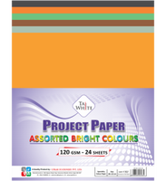 Papier d'écriture de haute qualité imprimé en couleur pour projets scolaires et de bureau, multi-usages, 24 feuilles