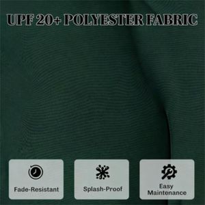 Set di 2 Cuscini per Sedie da Esterno Verde Scuro, Include Cuscino per Schienale per Terrazza - per Spazi Esterni - Product Image 3