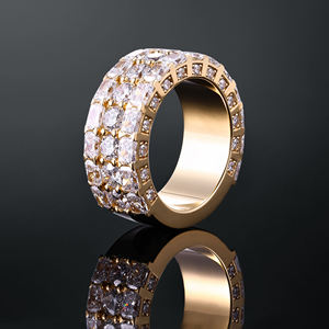 แหวนเพชรทรงปรินเซสคัทแบบ Eternity Band ชุบทอง 14K สำหรับทั้งชายและหญิง ประดับเพชรแบบ Prong Setting พร้อมใบรับรอง IGI จากหินธรรมชาติ - Product Image 5