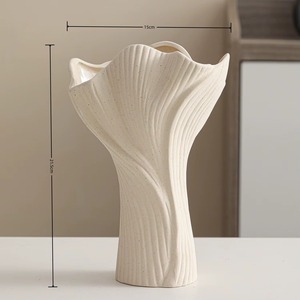 Luxury Ceramic Flower <b>Vase</b> Custom Neck Design for Hotel Lobby Decoration Housewarming Gifts Fantastic Item - Product Image 2