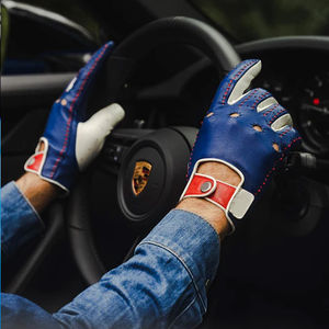 Gants de conduite en cuir sur mesure de haute qualité pour hommes, compatibles avec les écrans tactiles, respirants, pour un usage quotidien, toutes tailles - Product Image 2