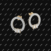 Pendientes de Diamantes Naturales VVS de Alta Calidad, Plata de Ley 925, Chapados en Platino, Certificados por IGI, Color G, Marca Jewelux, para Fiestas
