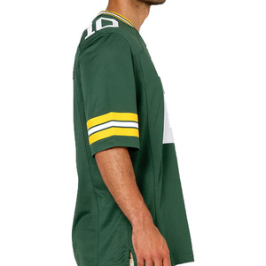 Camiseta Deportiva de Fútbol Americano de Malla Verde de Moda, de la Mejor Calidad, Transpirable, para Prácticas de Equipo, con Número Impreso, Pedido al por Mayor OEM - Product Image 4