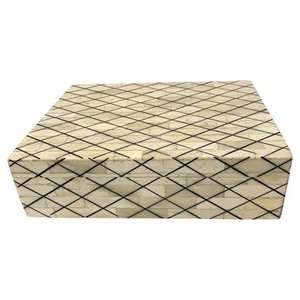 Boîte en bois naturel avec incrustation d'os, organisateur de bijoux et support pour fruits secs, vaisselle de table – Vente en gros - Product Image 3