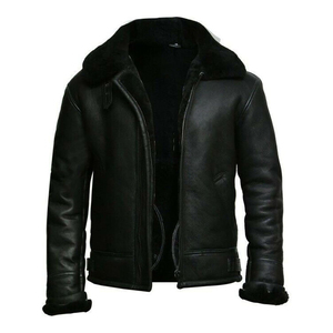 Veste en cuir de fourrure de qualité supérieure avec doublure en fausse fourrure douce, vêtements d'extérieur de luxe pour l'hiver, fabrication OEM - Product Image 1