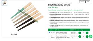 Juego de varillas de lijado redondas, 6 piezas, granos surtidos 6 0 a 2, herramientas abrasivas para pulir joyas |   N.° de artículo GS-34E - Product Image 2