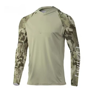 Mens Performance Fishing <b>Hoodie</b> Long Sleeve Sublimation Camouflage Fishing Shirt <b>UV</b> <b>Protection</b> UPF 50 Rash Guard - Product Image 3