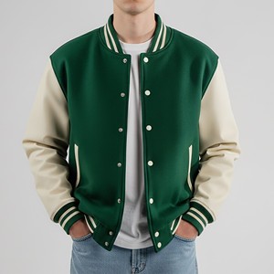 <b>Men</b> Varsity <b>Jacket</b> Custom College Team <b>Jacket</b> Letterman Style Wool Leather Sleeves OEM ODM Bulk Manufacturing Service - Product Image 5