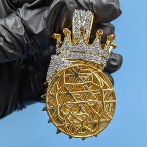 Colgante de Plata 925 Estilo Hip Hop Pitbull con Moissanita VVS Personalizada, Colgante Bicolor con Diseño de Animal - Product Image 6