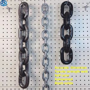 במפעל ישיר חוזק גבוה EN818-2 עמיד בפני חלודה עומס תחמוצת שחור מרותך g80 הרמת שרשרת ברזל כבדה - Product Image 3