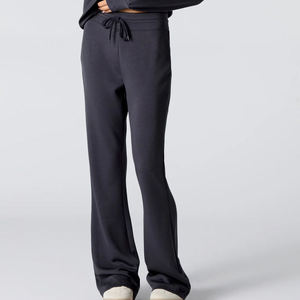 Pantalon de jogging décontracté d'hiver pour femme, taille haute, coupe large, brodé, en molleton, ample, pour le sport en extérieur - Product Image 5