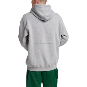Sweat à capuche en molleton épais de qualité supérieure pour hommes, 100% coton, uni, pull-over, logo personnalisé brodé, motif uni d'hiver, à capuche - Product Image 3