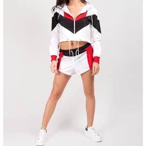 Conjunto deportivo de 2 piezas para mujer, cortavientos, con diseño moderno, tacto transpirable y costuras duraderas para correr y hacer ejercicio. - Product Image 5