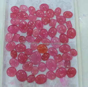 Lote de piedras preciosas calibradas cabujón de pera de cuarzo rosa más vendido de piezas de cuarzo con parte posterior plana para joyería hecha a mano - Product Image 4