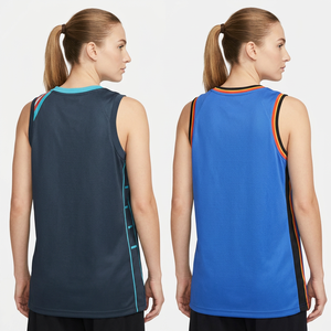 Maillot de basket-ball unisexe sans manches en mesh, respirant, anti-transpiration, séchage rapide, col rond, couleur unie, coupe athlétique pour adulte - Product Image 6