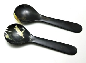 ชุดช้อนตักสลัดทำจากเขาควายธรรมชาติ ดีไซน์สวย ชุด 2 ชิ้น ราคาคุ้มค่า - Product Image 4