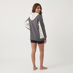 Sweat à capuche polaire personnalisable pour femme, color block, manches longues, avec poche kangourou – Collection 2026 - Product Image 4