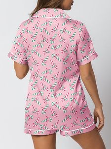 Pyjamas d'extérieur élégants pour femmes 100 % coton respirant, imprimés et résistants à la décoloration, pour le printemps et l'été – Vêtements de nuit pour femmes à prix abordable - Product Image 5
