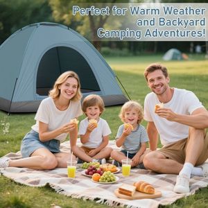 Blue 3/4 Person Camping Dome Tent - Product Image 6