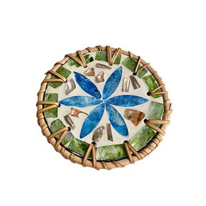 Handmade MOP Shell Inlay <b>Drink</b> <b>Coasters</b>, Mosaic Custom Mosaic Rattan Placemats <b>for</b> Home and Restaurant Tableware - Product Image 4