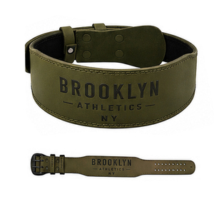 BROOKLYN ATHLETICS NY Fitness Power Lifting Gym Belt Cowhide Heavy Duty Breathable Non-Slip <b>Back</b> <b>Support</b> Training Custom Unisex - Product Image 6