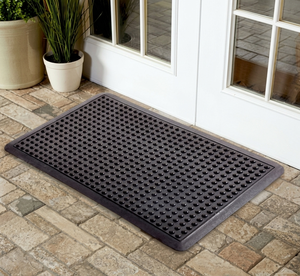Tapis de porte en caoutchouc noir antidérapant pour entrées industrielles et commerciales - Product Image 6