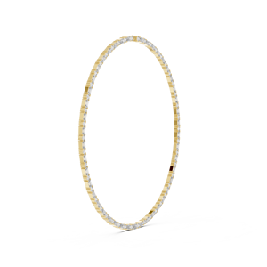 Collier tennis en diamants de laboratoire taille émeraude et taille ronde DEF VVS, en argent 925 et or 10K 14K, cadeau d'anniversaire, bijoux fins - Product Image 2