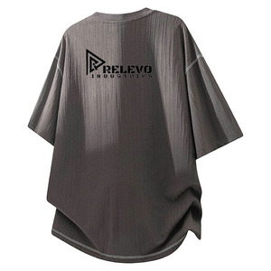 Camiseta Oversize de Alta Calidad para Hombre, Cuello Redondo, Manga Corta, Estilo Casual Holgado, Largo, Ropa Urbana - Product Image 2