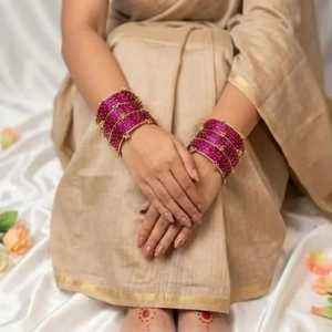 Pulseras Ghungroo Jhumki Kashmiri Doradas de Alta Calidad, Brillantes, para Bodas y Fiestas, Precio al por Mayor, Churiyan Punjabi - Product Image 5