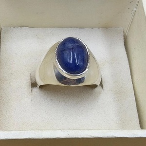 Natural Lapis Lazuli 925 Sterling <b>Silver</b> <b>Men's</b> <b>Ring</b>, Handmade Gemstone Statement <b>Ring</b> <b>for</b> <b>Men</b>, Vintage Jewelry Gift - Product Image 3