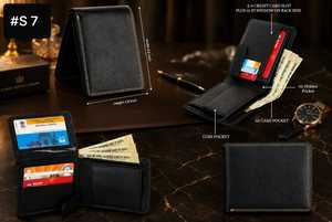 Premium Men's Bi-Fold Leather <b>Wallet</b> with ID Card Holder Stylish Leather <b>Wallet</b> for Men with Coin <b>Zip</b> & Multiple Compartments - Product Image 2