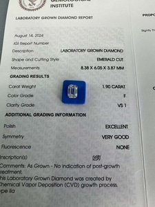 Diamants en vrac de 1 à 10 carats, taille émeraude, créés en laboratoire, certifiés IGI, clarté VVS, pour bijoux, diamants blancs CVD cultivés en laboratoire, vente en gros - Product Image 4