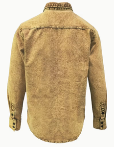 Camisa de Mezclilla Casual para Hombre TRIBON SPORTS, Corte Ajustado, Lavada, 100% Algodón, Cuello Clásico, Botones al Frente, Manga Larga, para Todas las Temporadas - Product Image 2