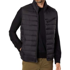 Custom Lightweight Stand Collar Front Warm Bubble <b>Packable</b> Sleeveless <b>Jacket</b> Plus Size Winter Duck Puffer Vest Men Waterproof - Product Image 1