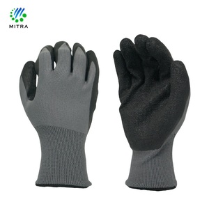 Mitra Grey Nitrile Coated Safety <b>Gloves</b> with Crinkle Texture Anti-Slip General Purpose - Product Image 1