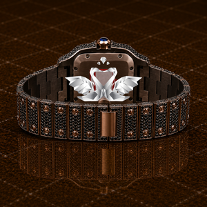 Luxury Jewelry Style Moissanite Diamond Men's Stainless Steel Rubber Band Watch Limited Edition Classic Fashion Analog Dial - Product Image 4