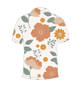 Polo pour homme à imprimé floral vintage, manches courtes, col boutonné, décontracté, respirant et léger pour l'été - Product Image 5
