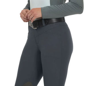 Leggings de equitación personalizados para mujer, de poliéster y algodón, transpirables, ligeros, de talle alto, ajuste holgado, con cierre de hebilla. - Product Image 4