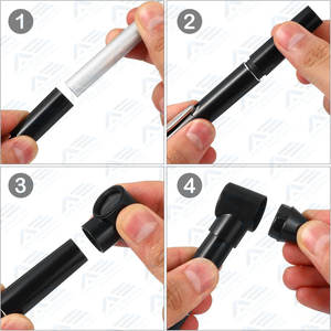 Portée d'otoscope de poche noire 5 couvre l'outil de soin des oreilles de Diagnostic en acier inoxydable pour les infirmières Apto Enterprises Apto Enterprises - Product Image 3