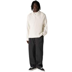 Pull Polo Homme en Maille Côtelée Lavée Effet Vieilli Ivoire Manches Longues Doux Texturé Décontracté Hiver Mélange Coton OEM - Product Image 6