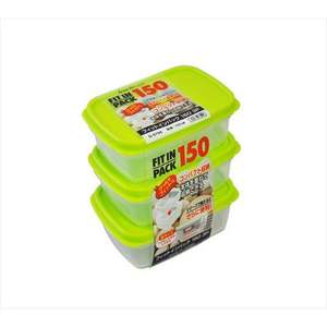 แพ็คภาชนะเก็บอาหารสีเขียว3P 150ใส่ได้พอดี - Product Image 1