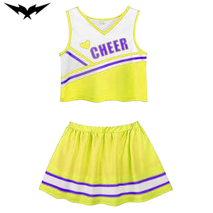 Cheerleader Uniforms Cheering Apparel Cheer Wear Uniforms with Breathable Stretch Fabric Custom <b>Rhinestone</b> Elite Cheer Uniforms - Product Image 1