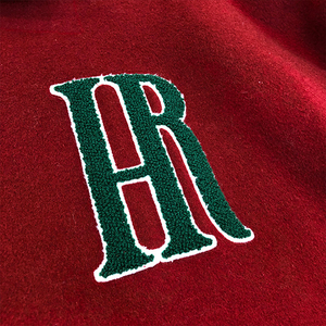 Veste de baseball personnalisée pour homme, manches en cuir, veste d'hiver, broderie chenille, col rembourré, boutons - Product Image 3